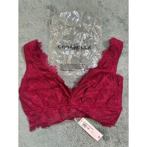 Cosabella Allure Lace Bralette Deep Ruby S Wireless Adjustable Strap